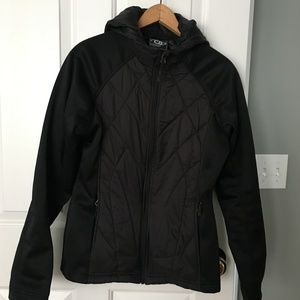 CB Sports Quilted Lightweight Black Jacket Sz M